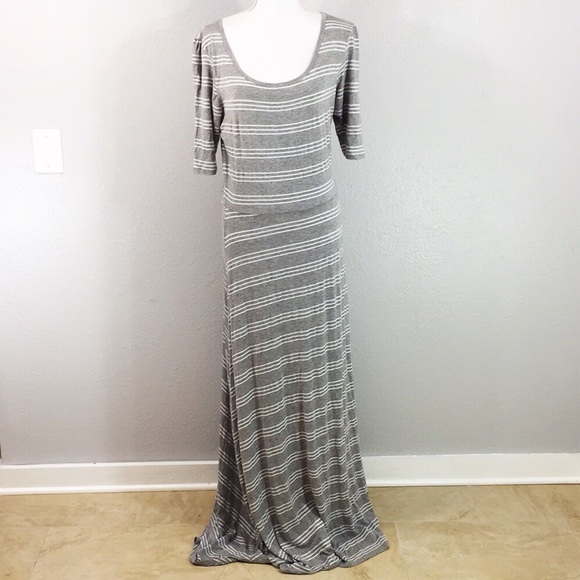 LuLaRoe Dresses & Skirts - Lularoe Ana gray white stripe maxi dress